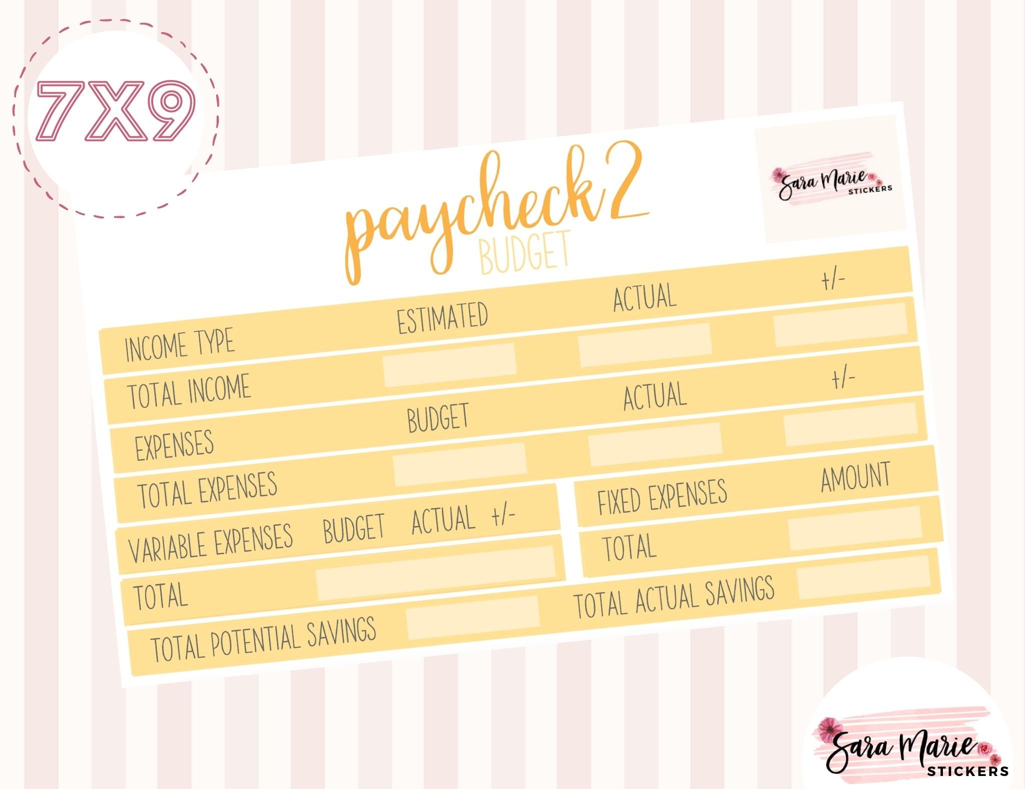 August Budget Kit - Paycheck 2