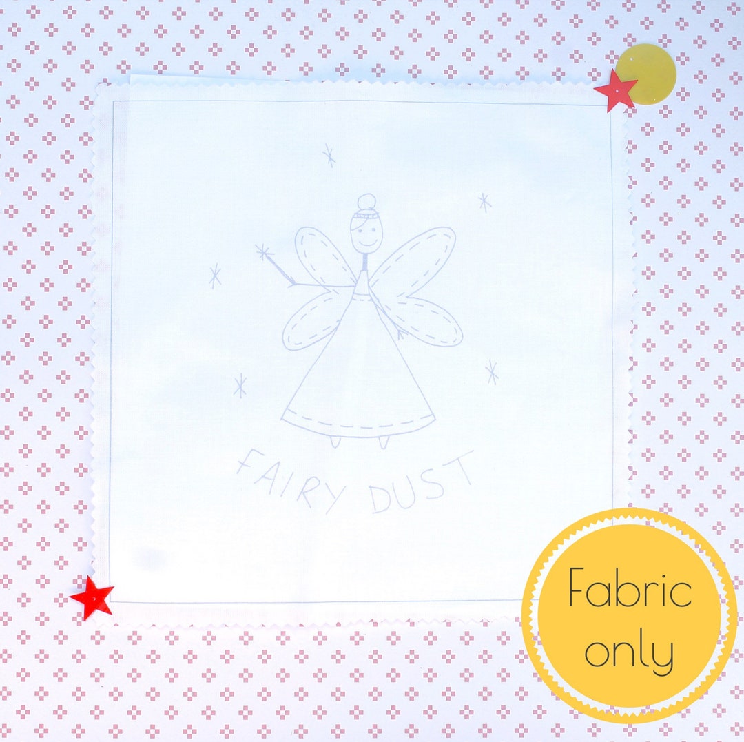 Fairy Fabric Embroidery Hand Embroidery Fabric Decor Etsy