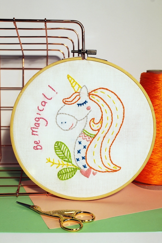 Be Magical Unicorn embroidery kit from Oz and Belle