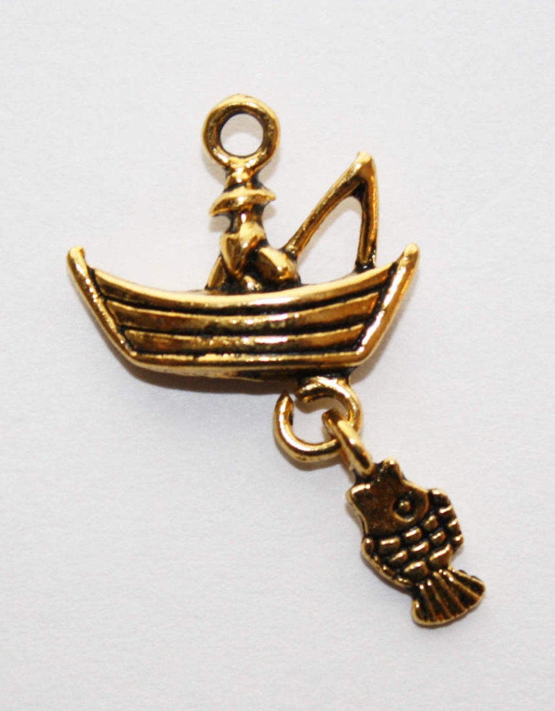 Fishing Charms Fishing Boat Charms Fisherman Charms Fish Etsy