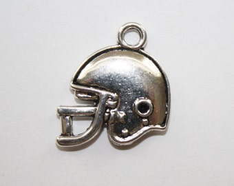 Football Helmet Charms, Double Sided Football Helmets, Football Helmet Pendants 19x18mm - 10ct  -#123