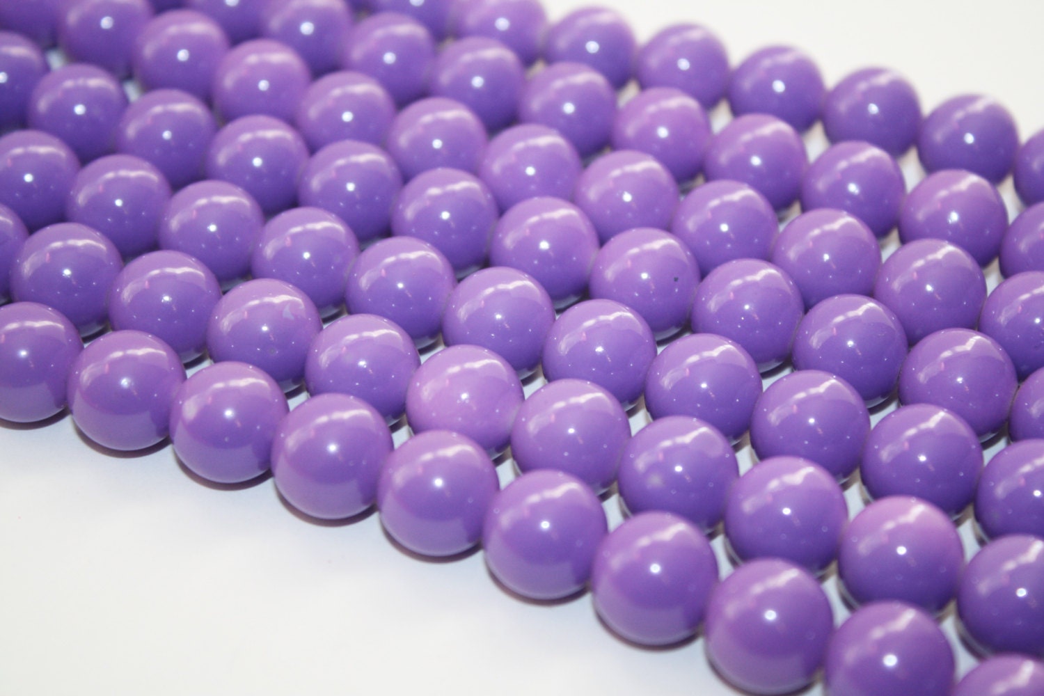 Purple Glass Beads 12mm 32ct D040 Etsy