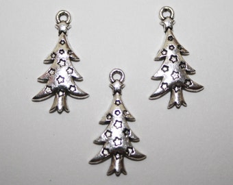 Christmas Tree Charms Pendants - 27x14mm - 20ct - #035