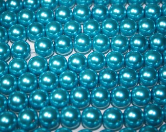 Montana Blue Glass Pearls - 12mm - 35ct