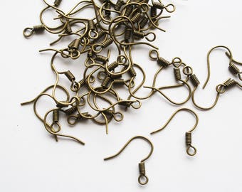 Brass Earring Hooks - 50ct - #227