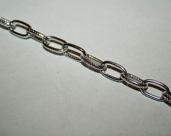 Silver Aluminium Chain - 5 Feet -  6 x 11 mm - #462