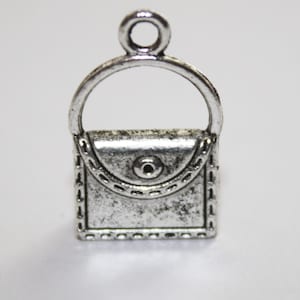 Purse Pewter Silver Small Charms- 21x12mm - 20ct -#010