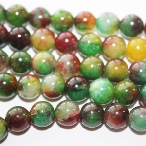Green Stone Beads Polished Agate Beads - 8mm - 48ct - #599