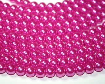 Pink Glass Pearls 12mm - 34ct