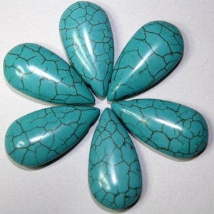 Tear Drop Turquoise Color Beads Pendants Charms Howlite - 15x20mm - 20ct - #449