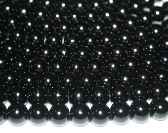 Black Glass Pearls - 10mm - 43ct