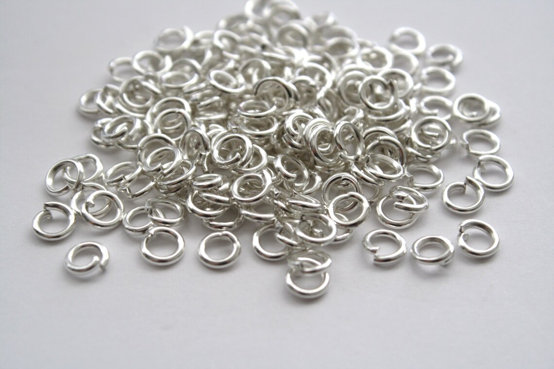 Silver Open Jump Ring - 6mm - 100ct - 15ga - #216 - Etsy