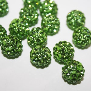 Shamballa Beads, Samballa Bracelet Beads, Polymer Clay Paved Crystal Beads - 10mm - 20ct - #230
