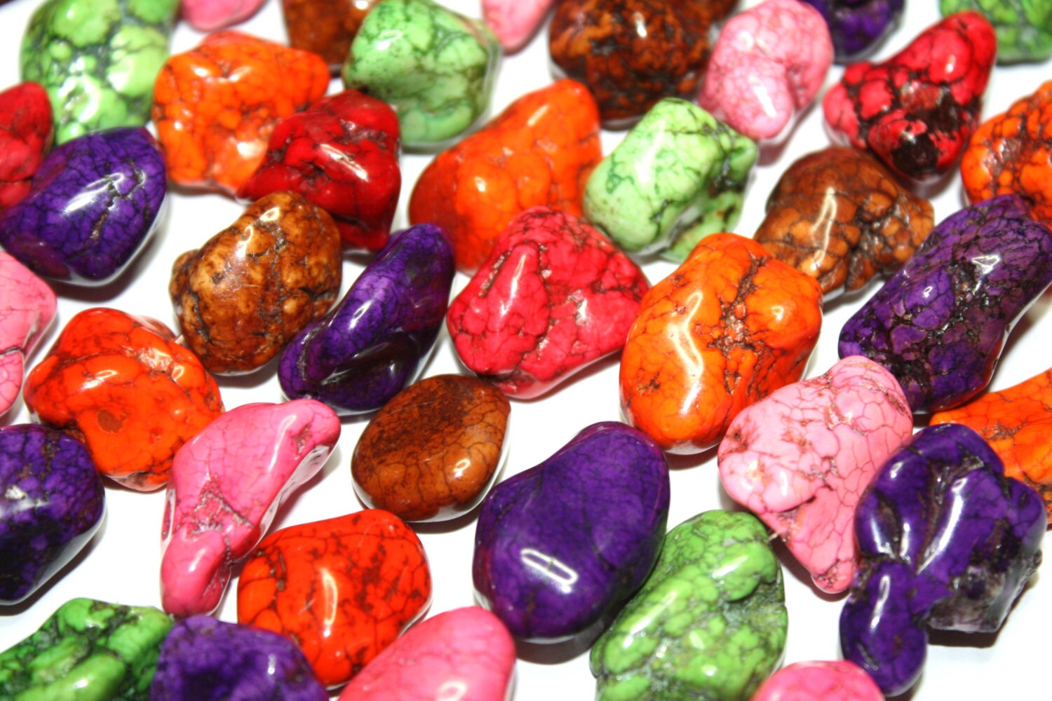 Multi Colors Nugget Howlite Bead 1520 Nuggets 1222mm Etsy