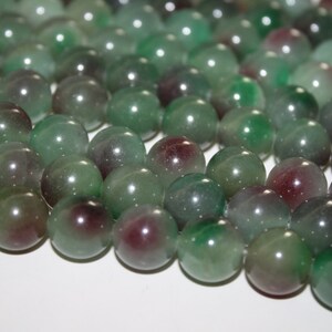 Green Stone Beads Polished Agate Beads - 12mm - 30ct - D087
