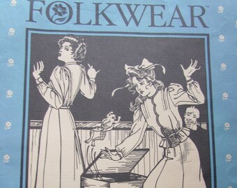 Vintage Sewing Pattern 1982 Pattern Folkwear #216 Schoolmistress Outfit Shirtwaist & Skirt 1907 Reproduction Misses Sizes