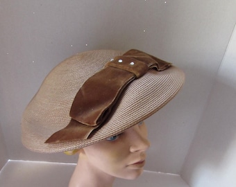 Vintage Topper Hat Pleated Organdy Dangling Blossoms 1960  display picture 1
