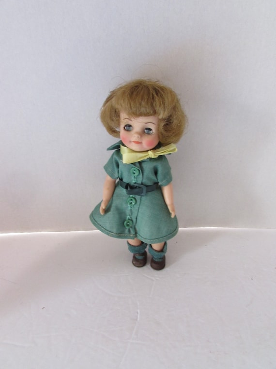Vintage Doll Effanbee Doll Girl Scout Doll 1966 Date Green Vintage Doll Effanbee Doll Girl Scout Doll 1966 Date Green