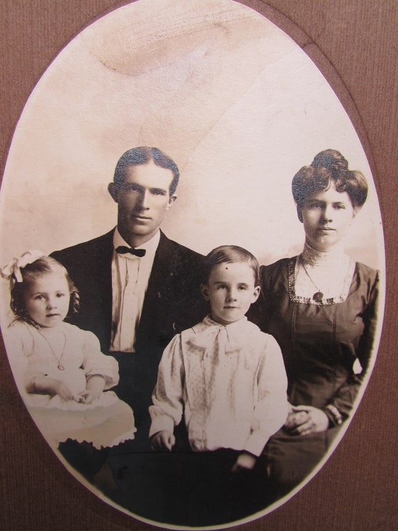 Antique Photograph Victorian Era Young Family Sepia Tone Etsy