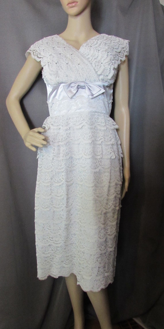 Vintage Dress Special Event Dress 1960 Era White … - image 3