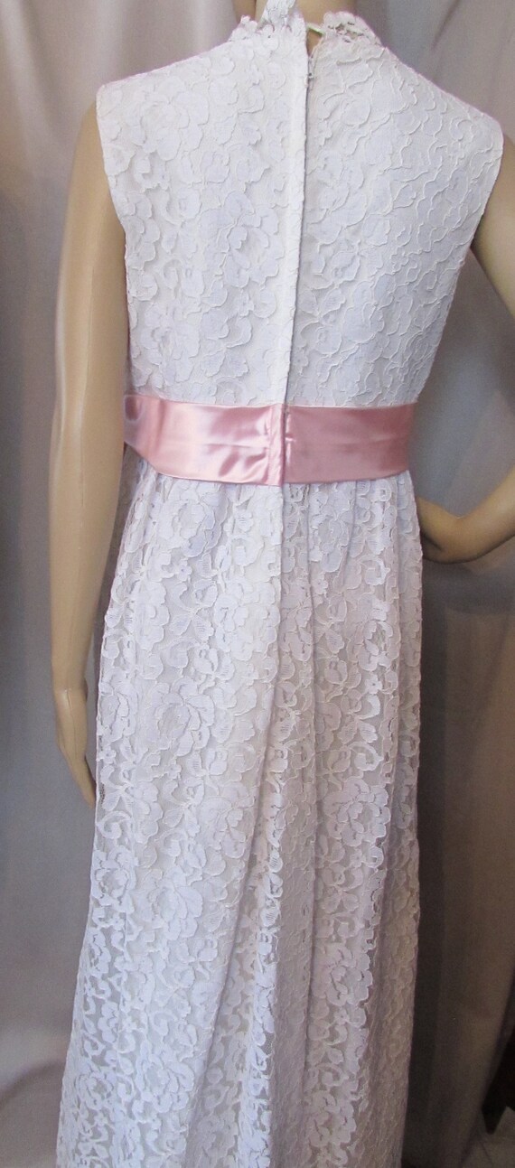 Lace Prom Dress Vintage Wedding Dress Pristine Wh… - image 5
