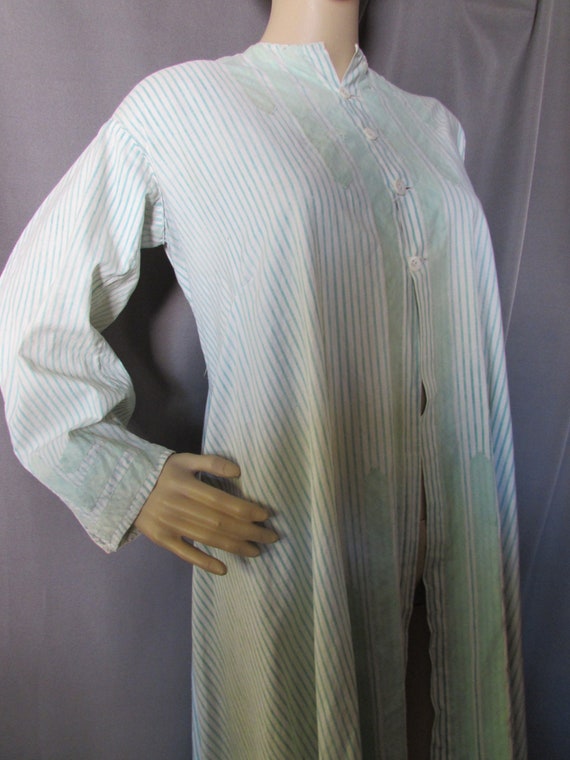 SALE Very Vintage Morning Robe Mint Green White S… - image 6