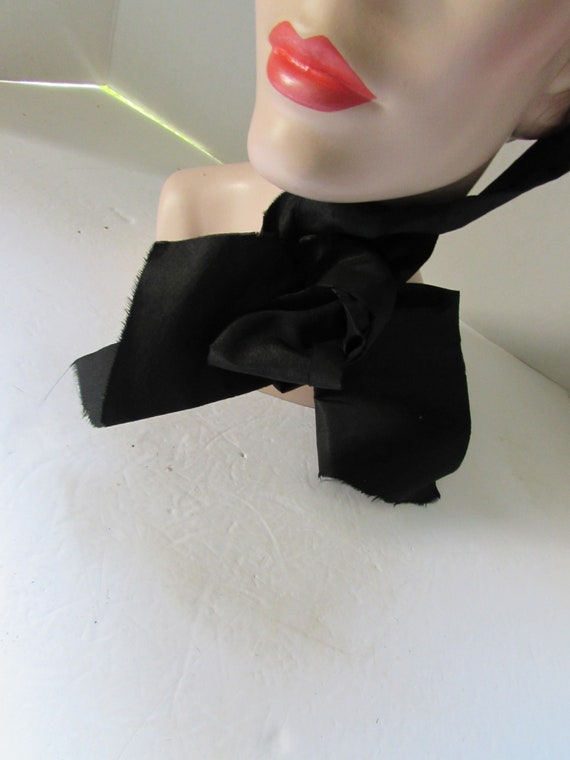 Antique Hats Victorian Era Mourning Bonnet Black … - image 8