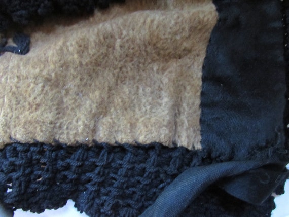 SALE Victorian Style Black Crochet Winter Bonnet … - image 9