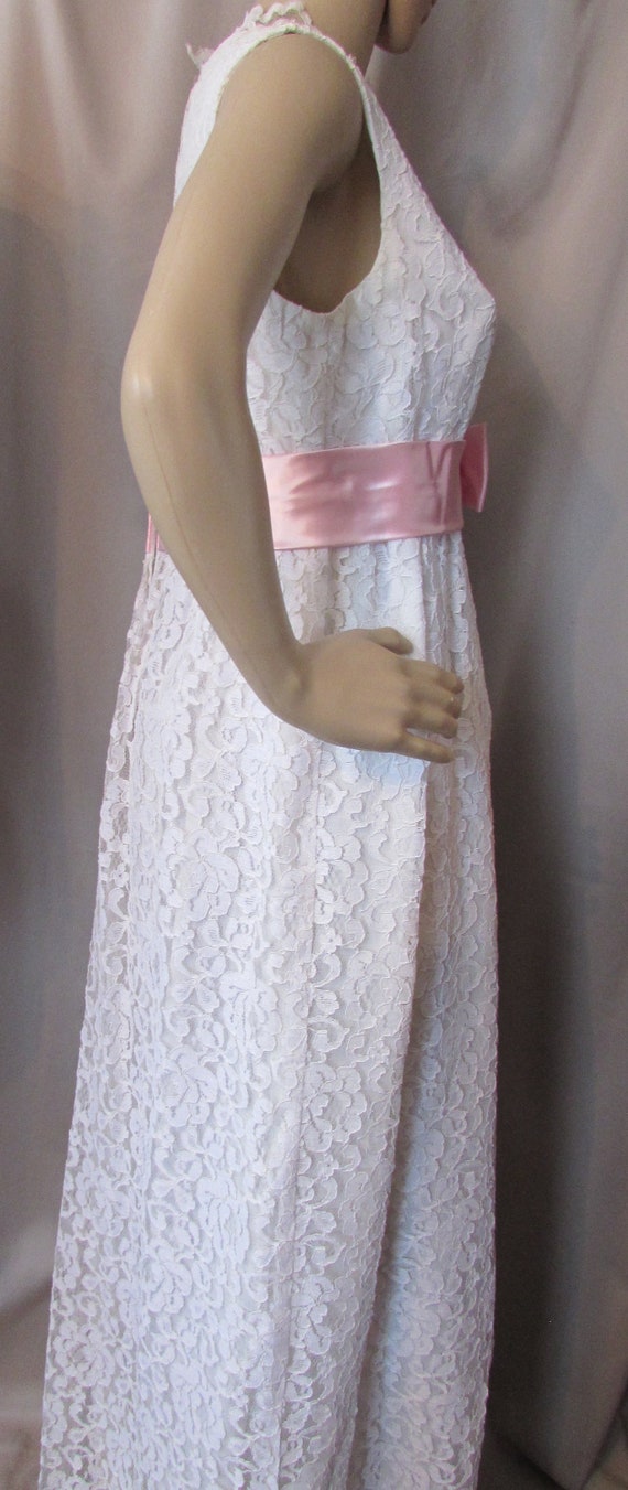 Lace Prom Dress Vintage Wedding Dress Pristine Wh… - image 4