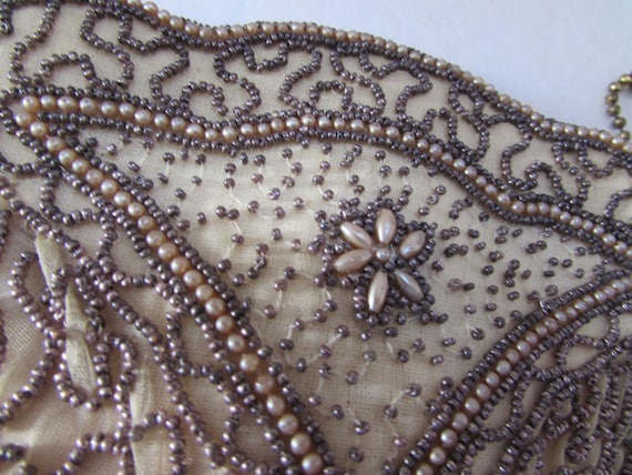 Evening Beaded Purse Vintage Cocktail Bag Hand Ma… - image 3