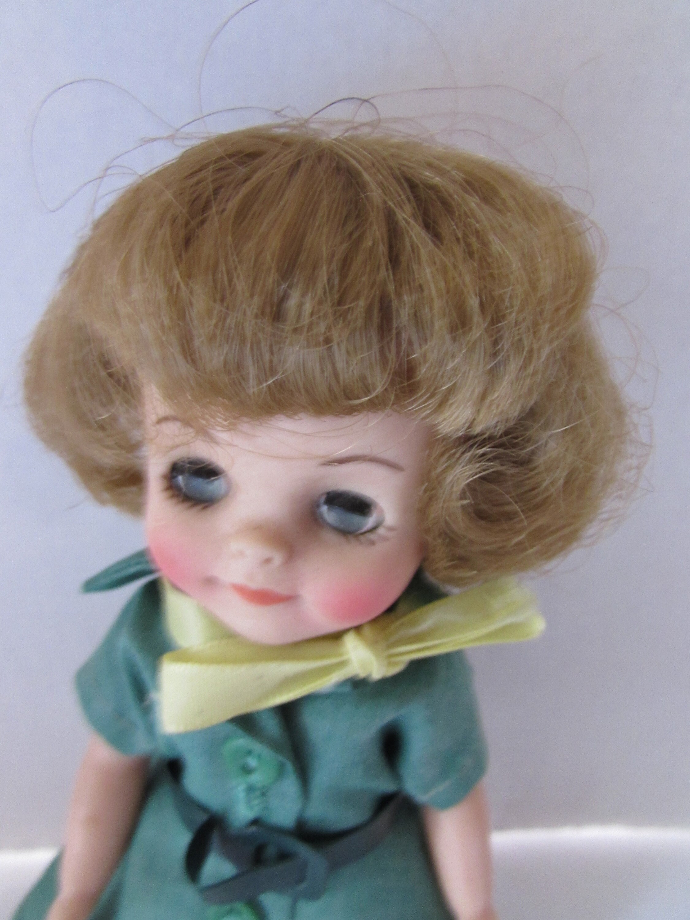 Vintage Doll Effanbee Doll Girl Scout Doll 1966 Date Green