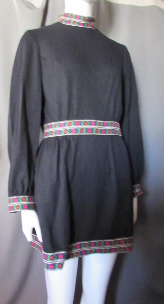 black knit tunic dress Women's Knit Dress with Puff Sleeves for Fall & Winter - Round Neck Casual Tunic Dress Black XL