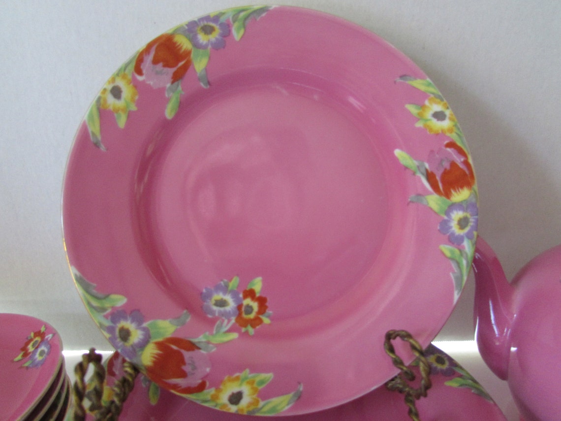 Deco Era Tea Set Victoria China Czechoslovakia Made 1930 Era Etsy