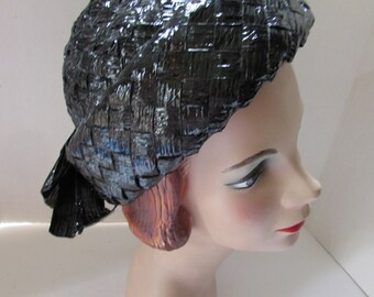 SALE  Vintage Mr John Classic Breton Style Black Cello Hat Mr John Classic | Accessories | Sale Vintage Mr John Classic  main image 4