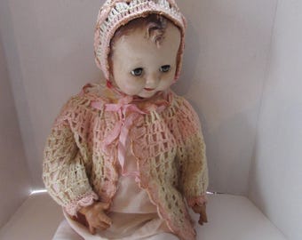Vintage Doll Effanbee Doll Girl Scout Doll 1966 Date Green GS