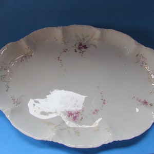 Rosenthal Company Large Platter Versailles Pattern Lavender Violet Design Early 20th Century Antique Table Ware Formal Dinner Ware
