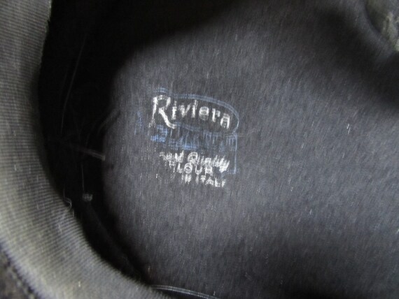 Vintage Hat Black Velour Riviera Brand Made Italy… - image 9