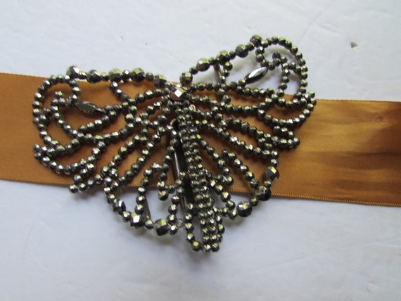 Cut Steel Dress Buckle Butterfly Design Early 20t… - image 1