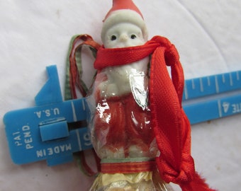Vintage Holiday Vintage Christmas Candy Container Bisque Santa Cellophane Sacks PAN's Santa Chimney PAN Confectionery National Candy INC