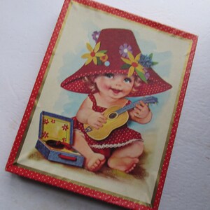 SALE Vintage Karten Grußkarten Jungs & Gals Gruppe von Vier Niedlichen Babys Oversize Karten Happy Birthday Gute Besserung Original Box