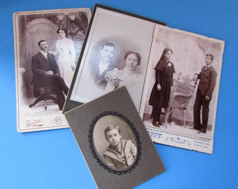 Victorian Era Photos Antique Cabinet Cards Old Photography Sepia Tone Photos Couple Portraits Kansas Origin Nebraska Origin Sailor Boy