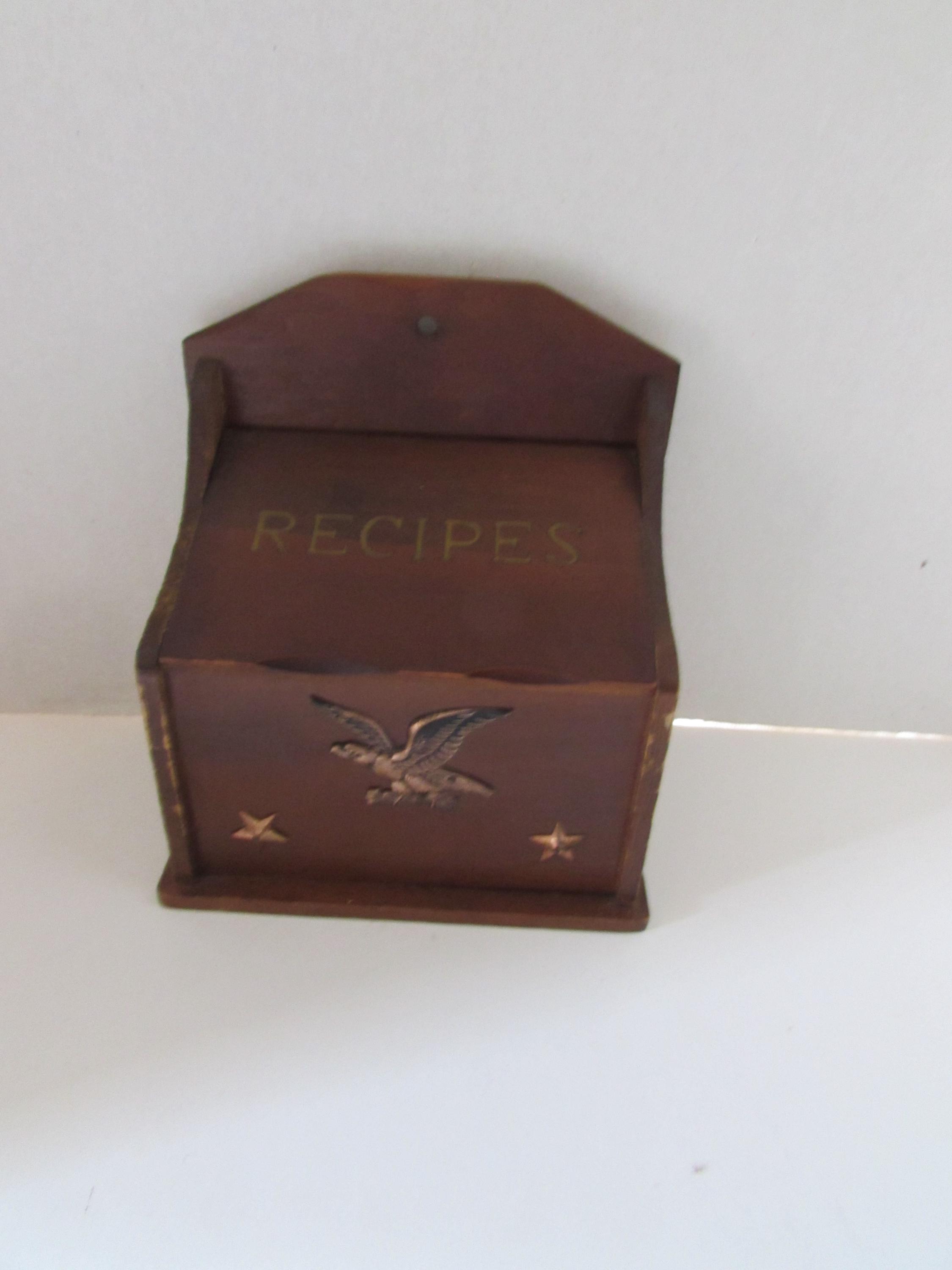 Wood Recipe Box Early American Style Wood Box Cooking Recipes