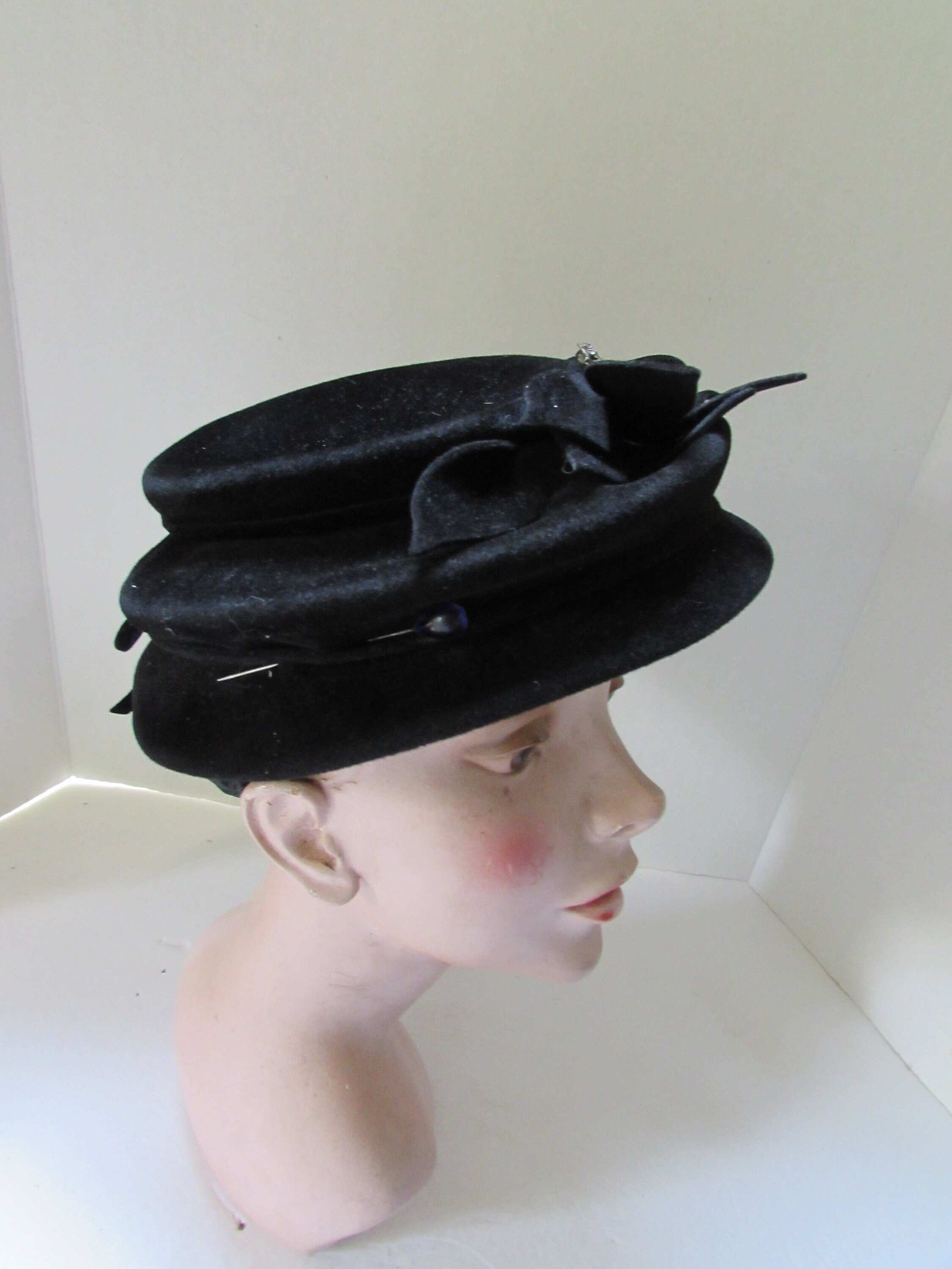 帽子 Vintage velours hat Vintage Velour Hat - Etsy