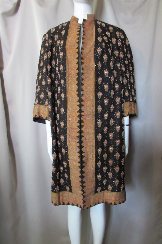 Vintage Coat Heavily Beaded Moorish Influence Pais