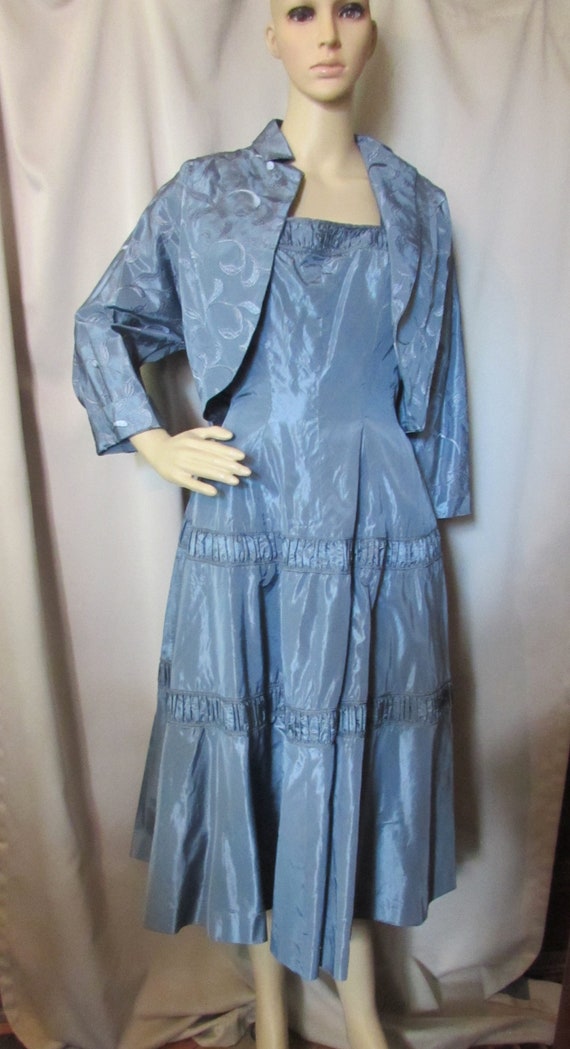 Vintage 1950 Era Sun Dress Matching Jacket Johnat… - image 2