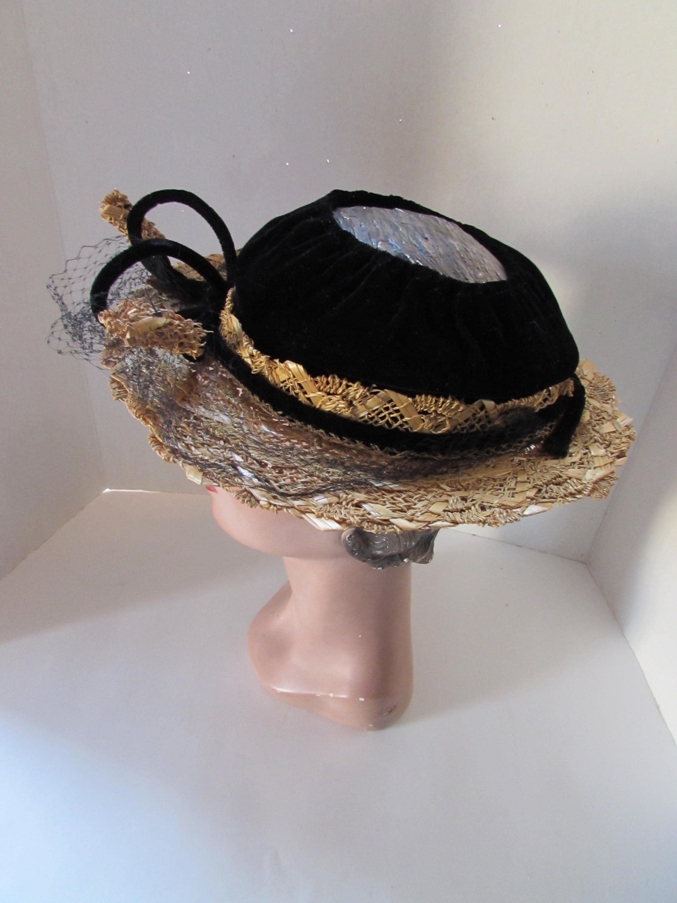 Ornate black straw and mesh cap ? Bari - Cap Open Eyelets Toquilla Straw Hat | Artesano – www  main image 2