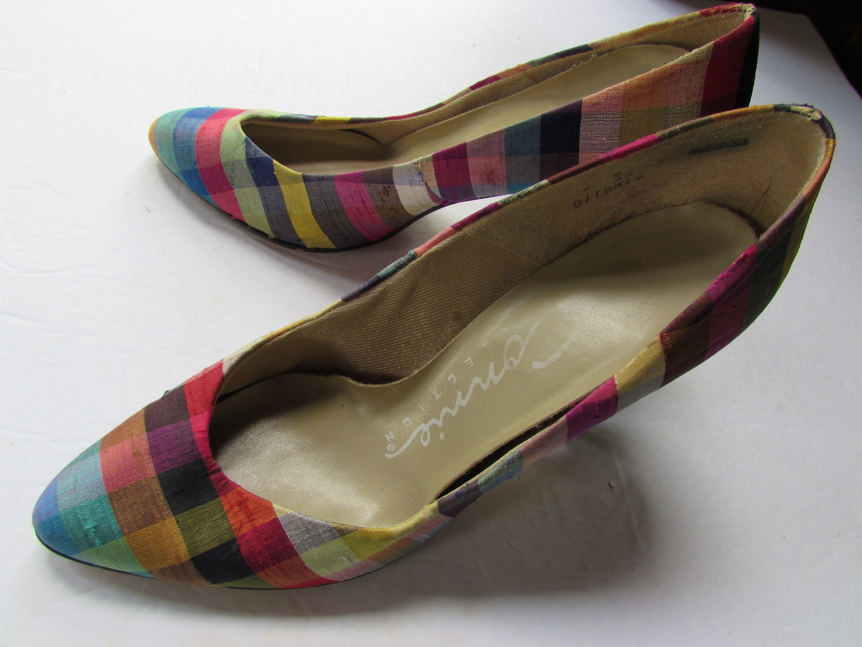 Green plaid hotsell heels