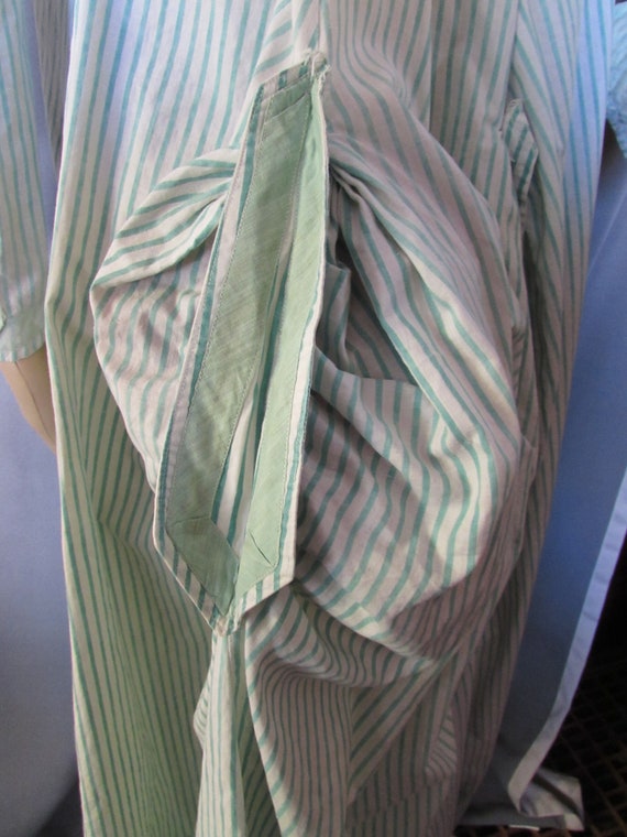 SALE Very Vintage Morning Robe Mint Green White S… - image 4