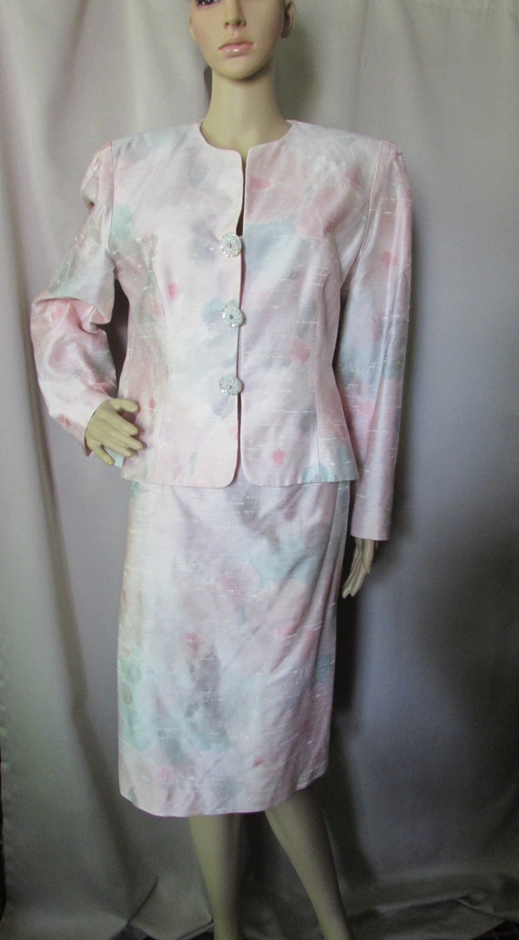 SALE Vintage Suit 1980 Style Mother of the Bride … - image 2