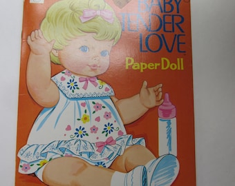 1971 Booklet Baby Tender Love Paper Dolls Whitman Company Mattel Trademark Unused Paper Dolls